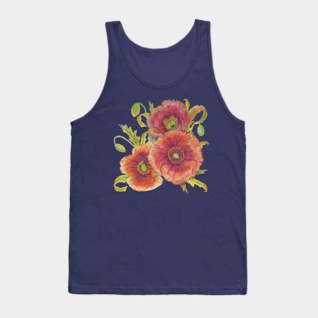 Three Poppies Tank Top by lottibrown